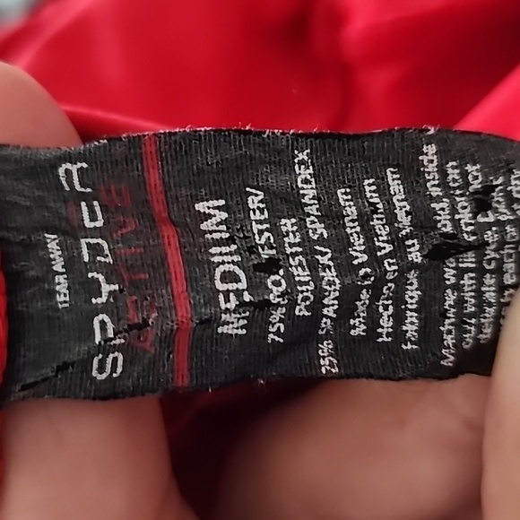 Spyder Active Comlression Bike Shorts Red Size Medium - Picture 4 of 5